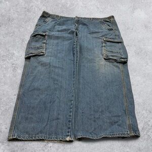 Liberty Blues Baggy Wide Leg Y2K  Cargo Denim Jeans